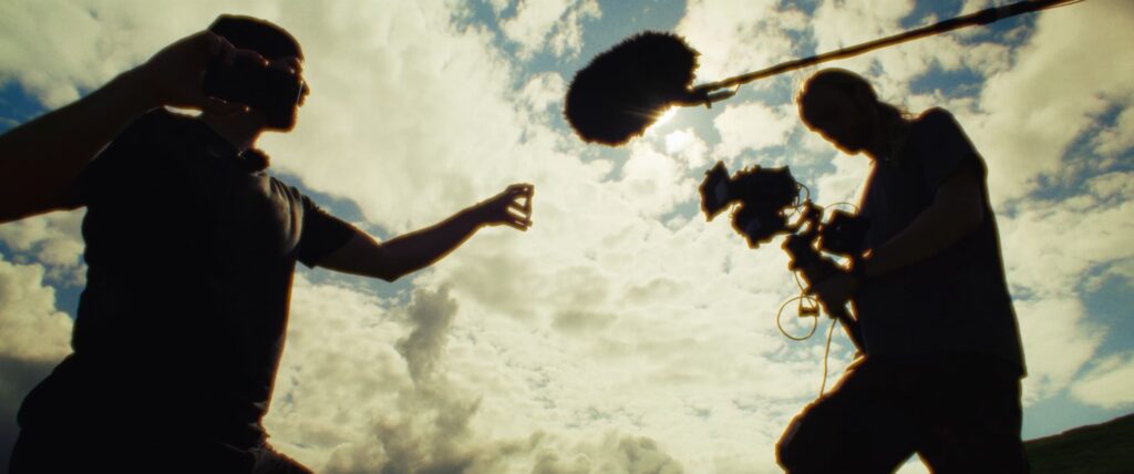 sophie carefully admires a strip of grass
